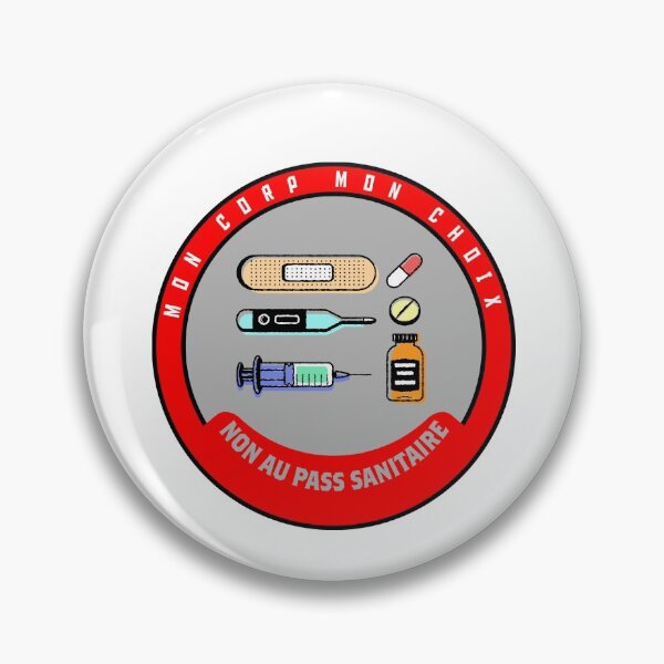 Item preview, non au pass sanitaire,mon corp mon choix non au vaccin  designed and sold by Ammar-the-goat.