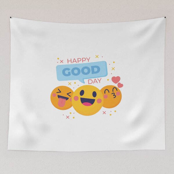 Item preview, Happy Good Day Happiness Happy Mood emoji Be Smile Always Smiley Face Apparel Essential Motivation Inspiration Joy Mood designed and sold by DesignByHeartUK.
