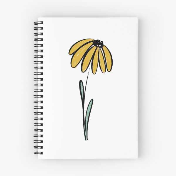 Item preview, yellow flower line art designed and sold by emmaleighhowie.