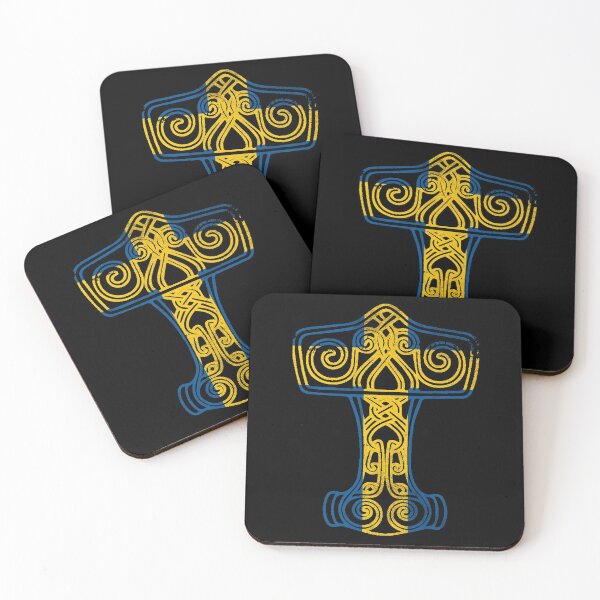 Item preview, Swedish flag & Thor's hammer designed and sold by Mila1946.
