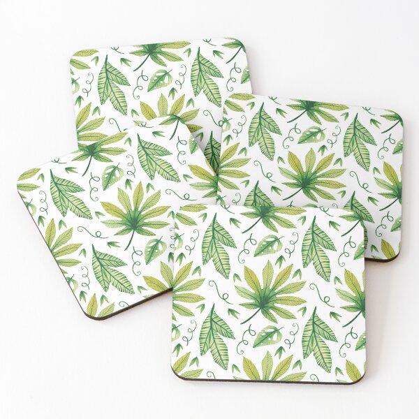Item preview, Green Jungle Leaves Pattern designed and sold by digoarpi.