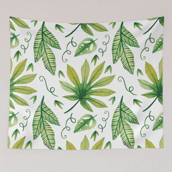 Item preview, Green Jungle Leaves Pattern designed and sold by digoarpi.