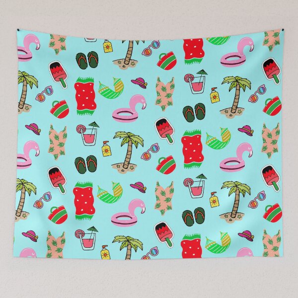 Item preview, Beach Essential Pattern Sticker Pack designed and sold by AuroCreatives.