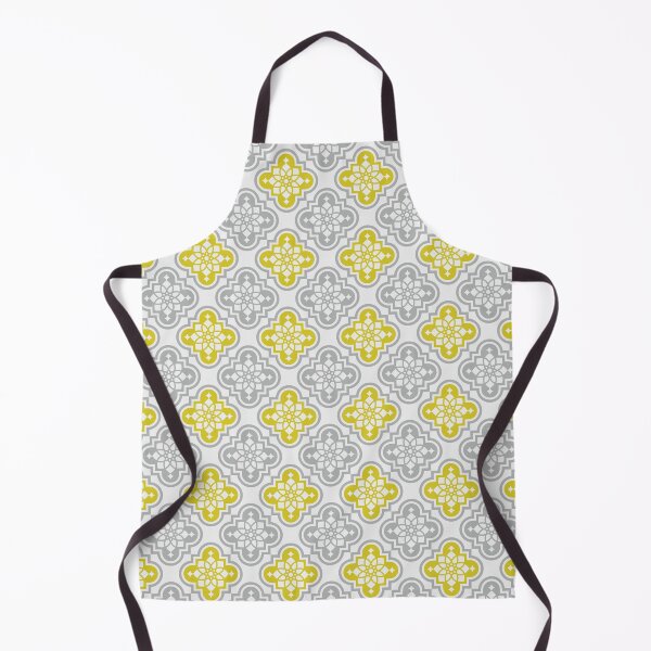 Item preview, Geometric Portuguese pattern yellow grey 14 designed and sold by BONBcreative.