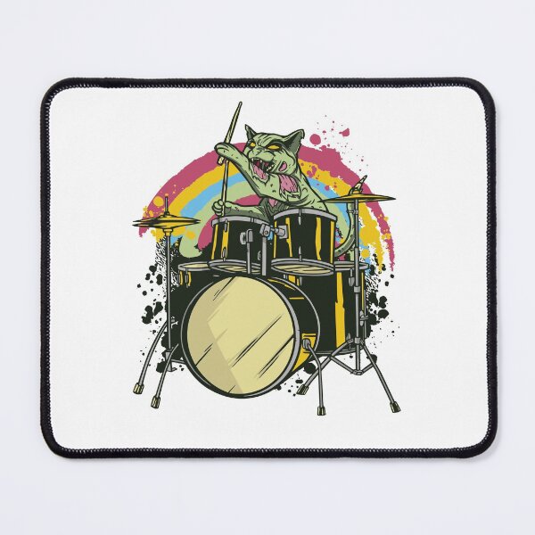 Item preview, Cat Zombie drummer rock band  designed and sold by TRIBExSPACE.