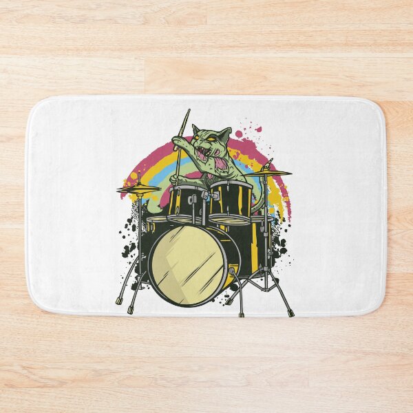 Item preview, Cat Zombie drummer rock band  designed and sold by TRIBExSPACE.