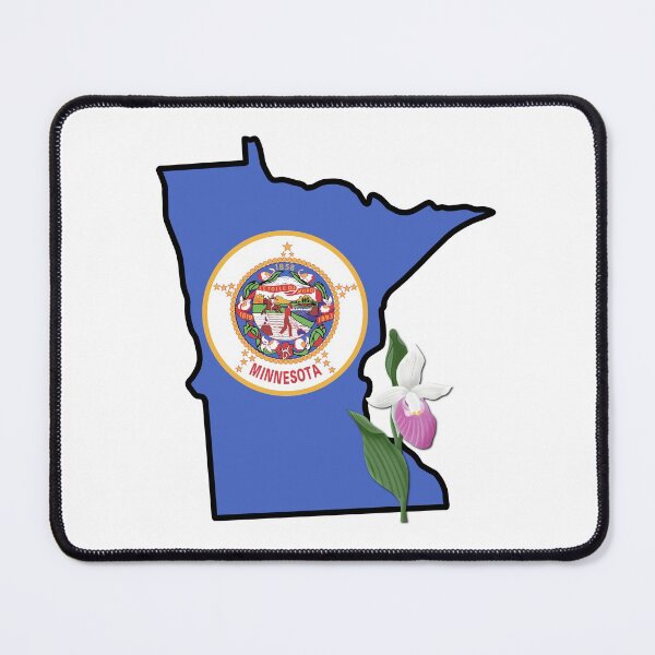 Item preview, State of Minnesota Flag with State Flower Showy Lady’s Slipper designed and sold by Gsallicat.