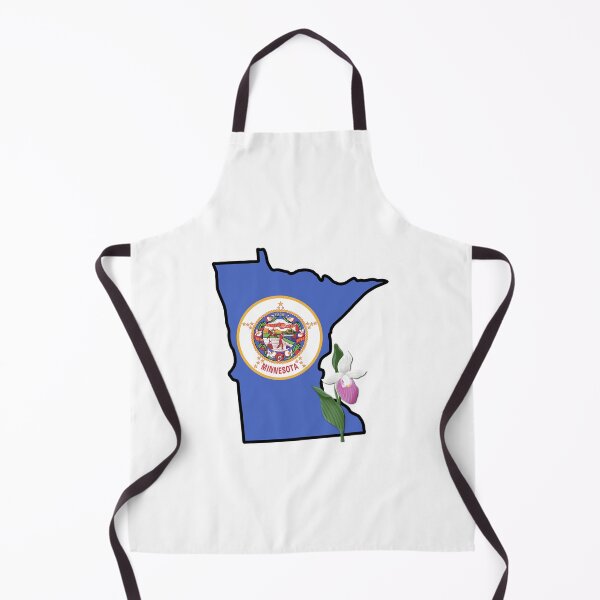 Item preview, State of Minnesota Flag with State Flower Showy Lady’s Slipper designed and sold by Gsallicat.