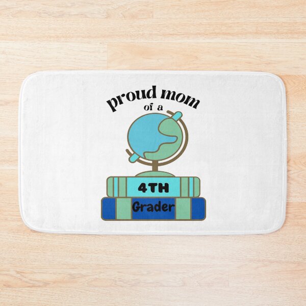 Item preview, proud mom of a 4th grader, globe graphic designed and sold by Jessi-Sketches.