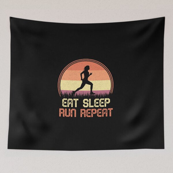 Item preview, Eat sleep run repeat | Retro vintage running designed and sold by Violet Treasures.