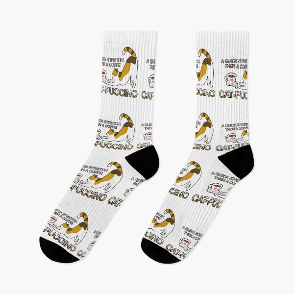 Item preview, catpuccino funny stretching cat coffe lovers gifts designed and sold by Havic  Tees.