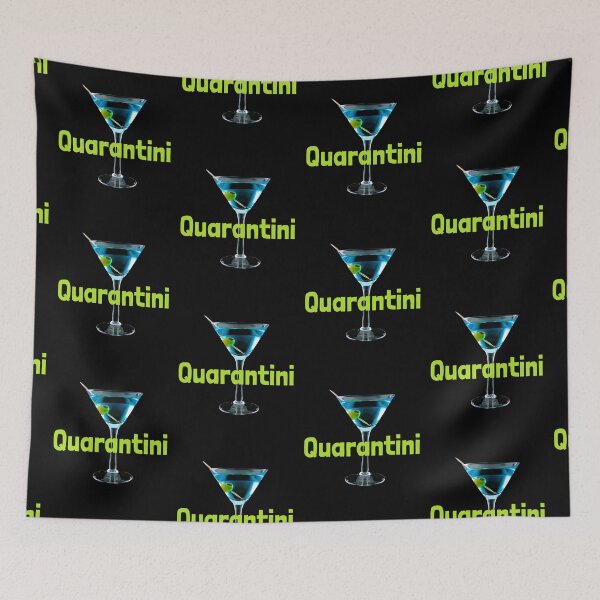 Item preview, Quarantini Modern Social Distancing Pandemic Design designed and sold by EarthArtDesigns.