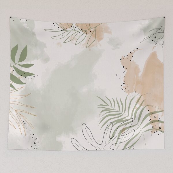 Item preview, Beige leafy watercolor background vector designed and sold by sirineab.