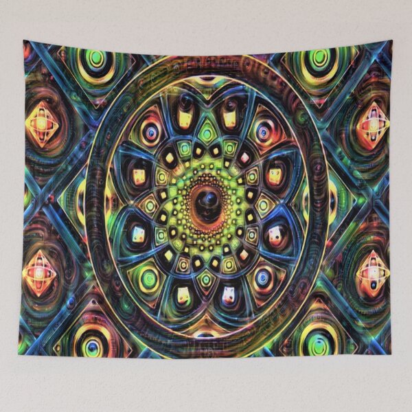 Item preview, trippy energetic geometry pattern designed and sold by BelAnnGrey.