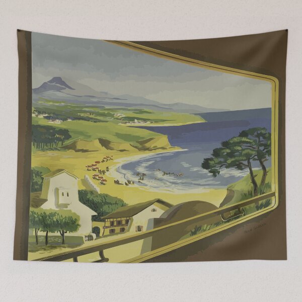Item preview, Visit France Basque Coast Postcard designed and sold by xostarboyxo.