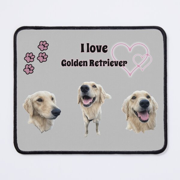 I love Golden Retriever - dogs Stickers pack Mouse Pad
