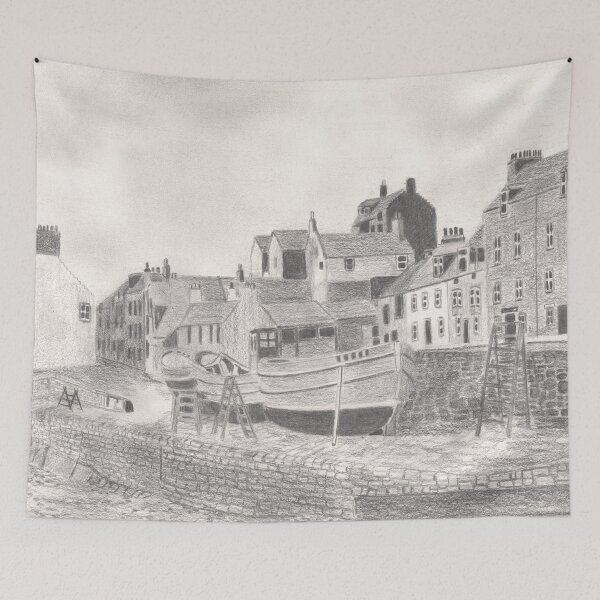 Item preview, Historic Cellardyke Pencil Sketch designed and sold by Jan Palmer.