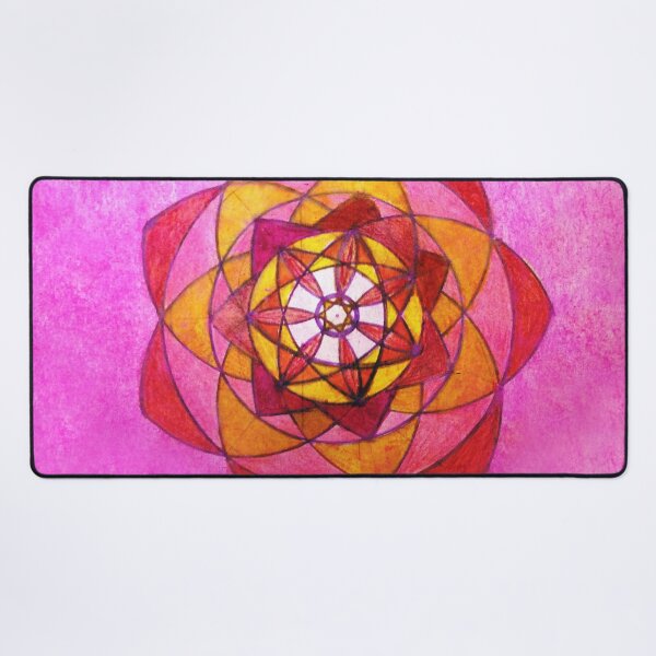Inspiration around the heptagon Desk Mat
