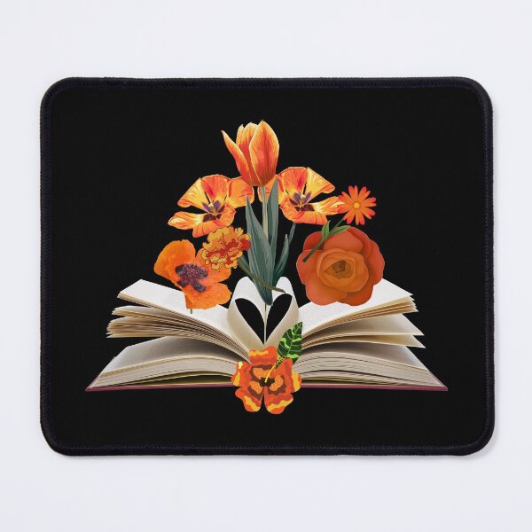 Item preview, Orange Flowers With Open Book Pages Designs designed and sold by EarthArtDesigns.