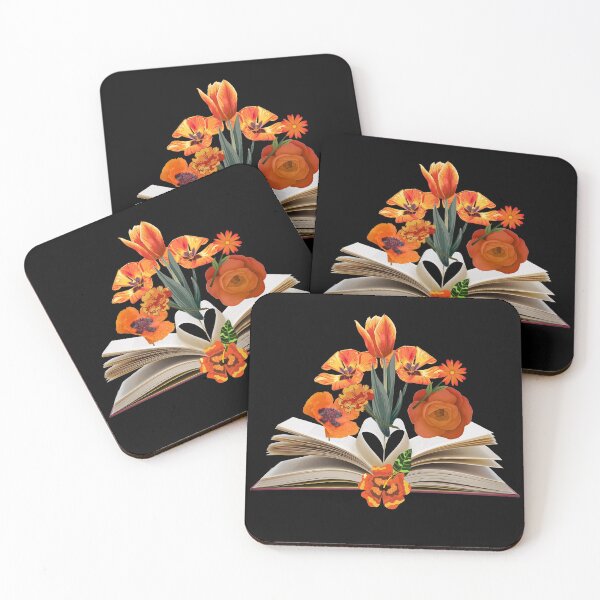 Item preview, Orange Flowers With Open Book Pages Designs designed and sold by EarthArtDesigns.