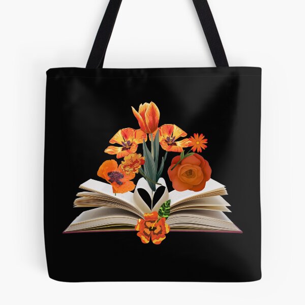 Item preview, Orange Flowers With Open Book Pages Designs designed and sold by EarthArtDesigns.