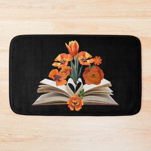 Item preview, Orange Flowers With Open Book Pages Designs designed and sold by EarthArtDesigns.