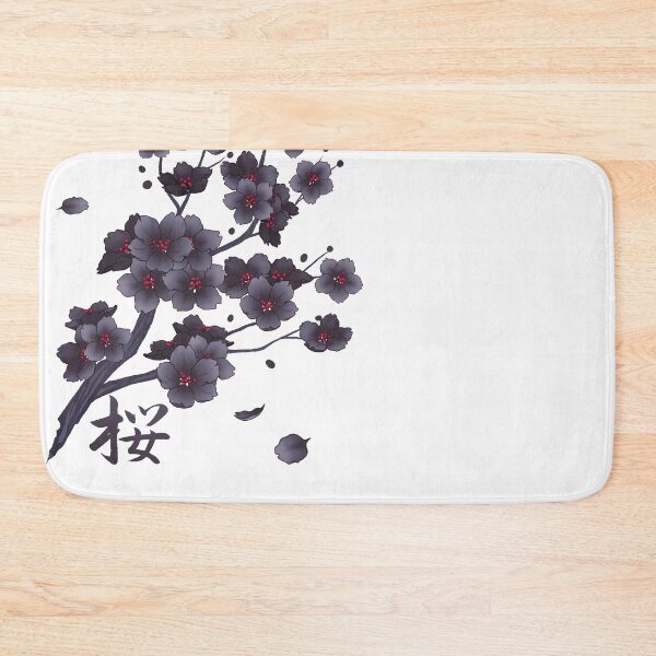 Item preview, Falling Black Sakura Cherry Blossom designed and sold by arterialmotive.