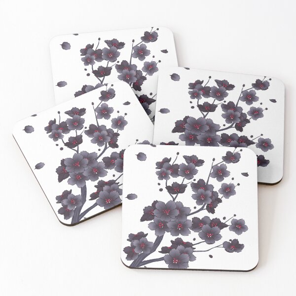 Item preview, Falling Black Sakura Cherry Blossom designed and sold by arterialmotive.