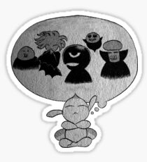Puck the Thinker Sticker
