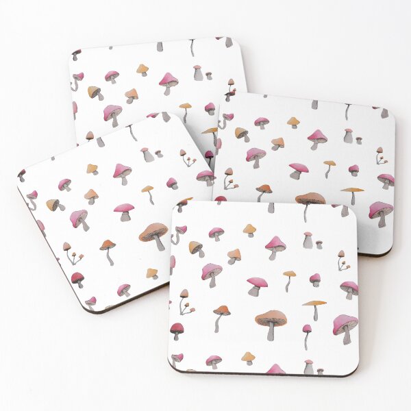 Item preview, simple red and orange mushroom pattern designed and sold by -Lily-Anne-.