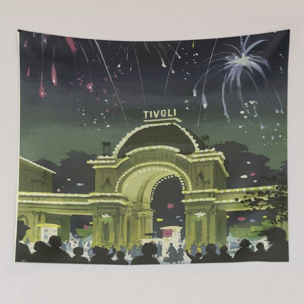 Item preview, Copenhagen Tivoli Festival Postcard designed and sold by xostarboyxo.
