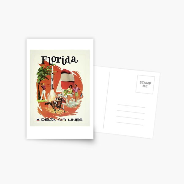 Item preview, Florida Delta Airlines Postcard designed and sold by xostarboyxo.