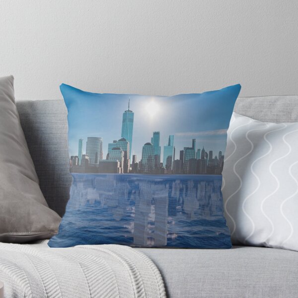 Item preview, Reflejo del comercio mundial del río Hudson del horizonte de la ciudad de Nueva York designed and sold by boogsbay.