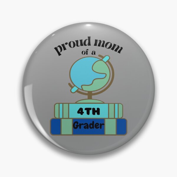 Item preview, proud mom of a 4th grader, globe graphic designed and sold by Jessi-Sketches.