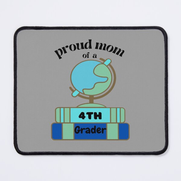 Item preview, proud mom of a 4th grader, globe graphic designed and sold by Jessi-Sketches.