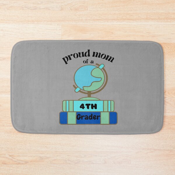 Item preview, proud mom of a 4th grader, globe graphic designed and sold by Jessi-Sketches.
