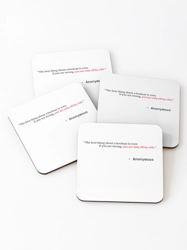 Thumbnail 1 of 5, Coasters (Set of 4), Computer Geek Binary designed and sold by ComputerGeeksTs.
