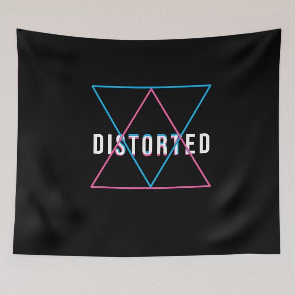 Item preview, "Distorted" Cyan and Pink cool and aesthetic trendy Design designed and sold by Nadi-design.