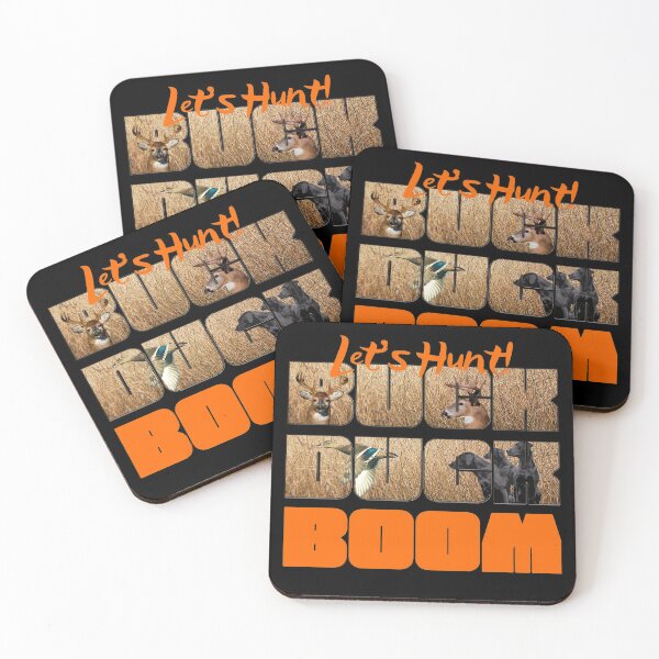 Item preview, BUCK DUCK BOOM Deer and Duck Hunting design with Whitetail Bucks, Mallards, Wood Ducks, and Labradors designed and sold by LifeCrush.