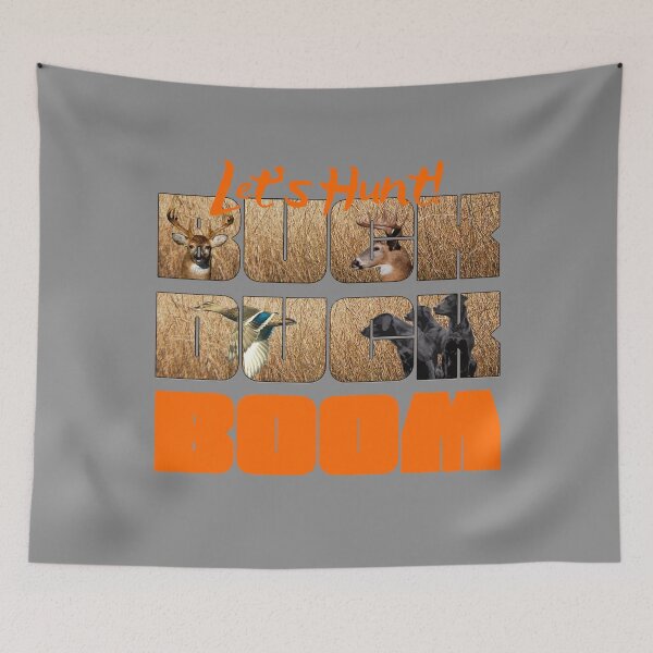 Item preview, BUCK DUCK BOOM Deer and Duck Hunting design with Whitetail Bucks, Mallards, Wood Ducks, and Labradors designed and sold by LifeCrush.