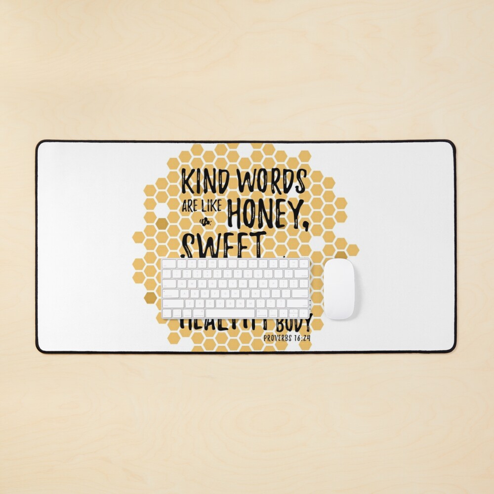 KIND WORDS LIKE HONEY BEE MINI SIGN PROVERBS 16:24 TIERED TRAY