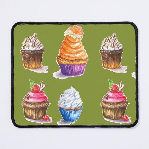 Item preview, Four delicious painted cupcakes. Yummy cupcakes designed and sold by Goldstarwork.