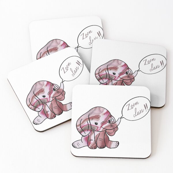 Item preview, Zoom class - cute abstract elephant painting  designed and sold by Mirandum.