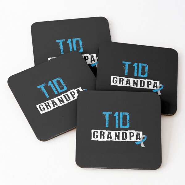 Item preview, T1D Grandpa Type 1 Diabetes Awareness Blue Ribbon Gift designed and sold by frischmanjose.