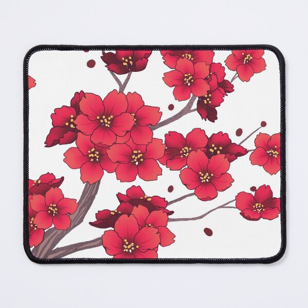 Item preview, Falling Red Sakura Cherry Blossom petals designed and sold by arterialmotive.