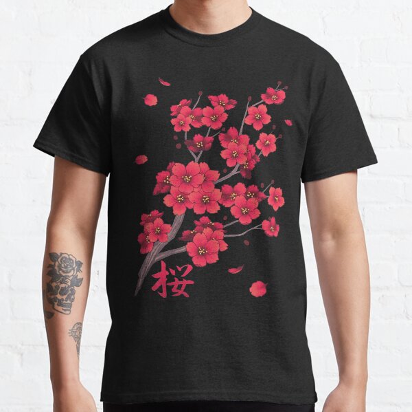 Item preview, Falling Red Sakura Cherry Blossom petals designed and sold by arterialmotive.