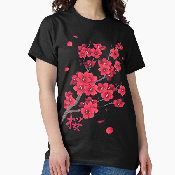 Item preview, Falling Red Sakura Cherry Blossom petals designed and sold by arterialmotive.
