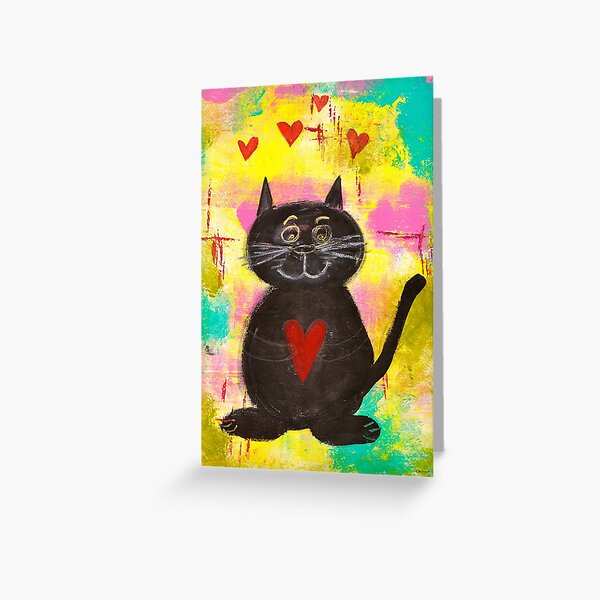 Item preview, HENRY THE BLACK CAT  designed and sold by KATHLEEN TENNANT ART.