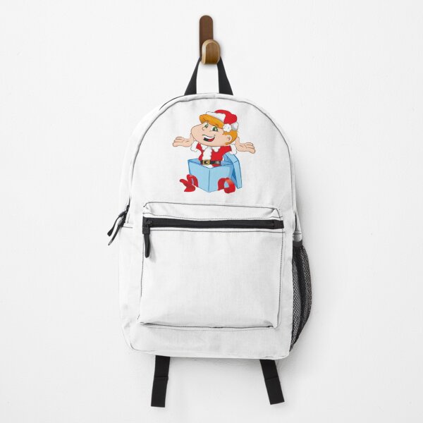 Artikelvorschau, Kind als Weihnachtsmann verkleidet, kommt aus einer Geschenkbox. Ideal für Werbematerial und institutionelle Weihnachten entworfen und verkauft von LucianoCosmo.
