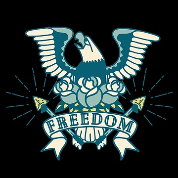 Artwork thumbnail, Freedom Eagle by Ink-and-Thread